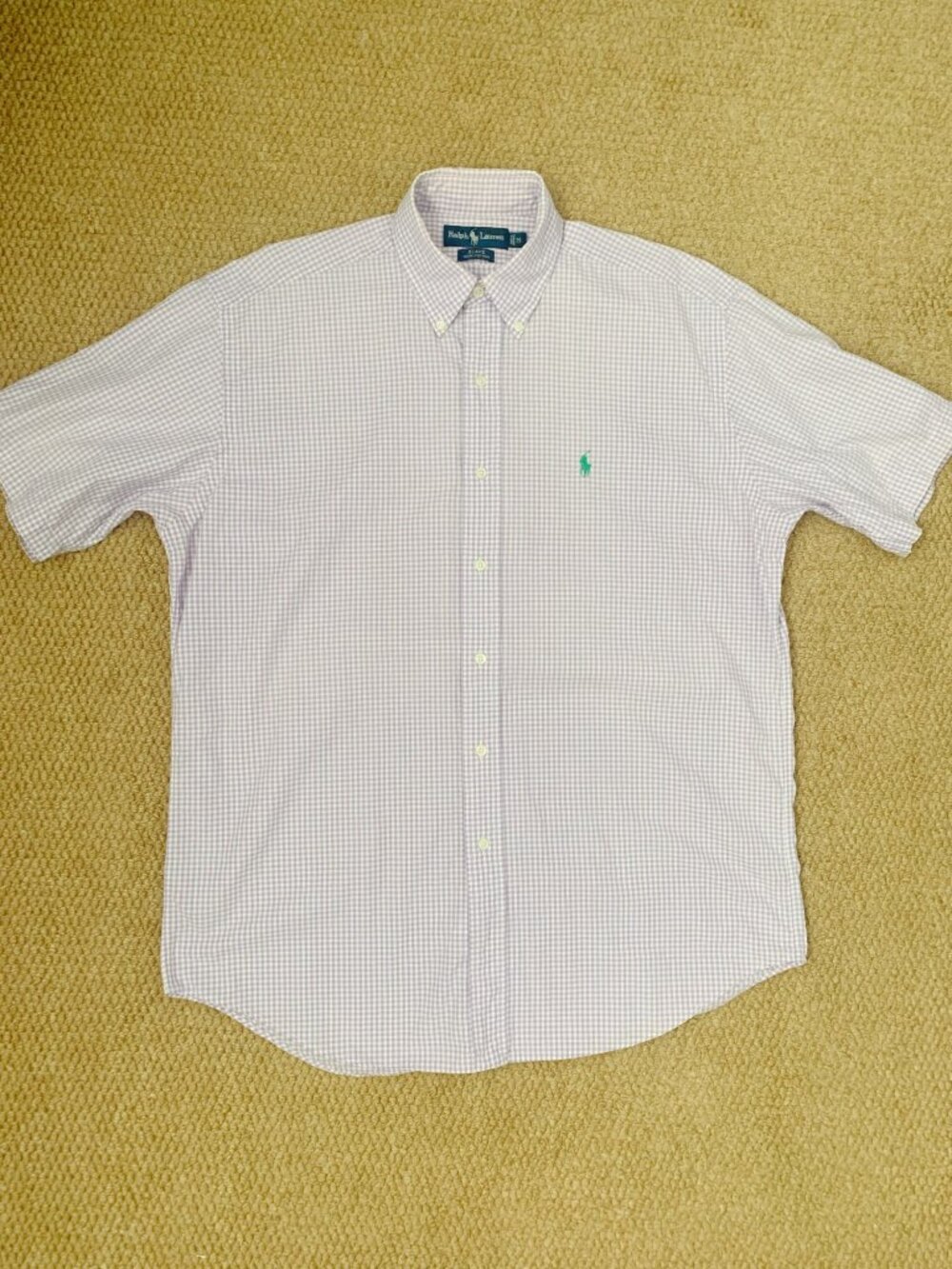 Vintage Ralph Lauren Purple Gingham Button Up Shirt Men’s M